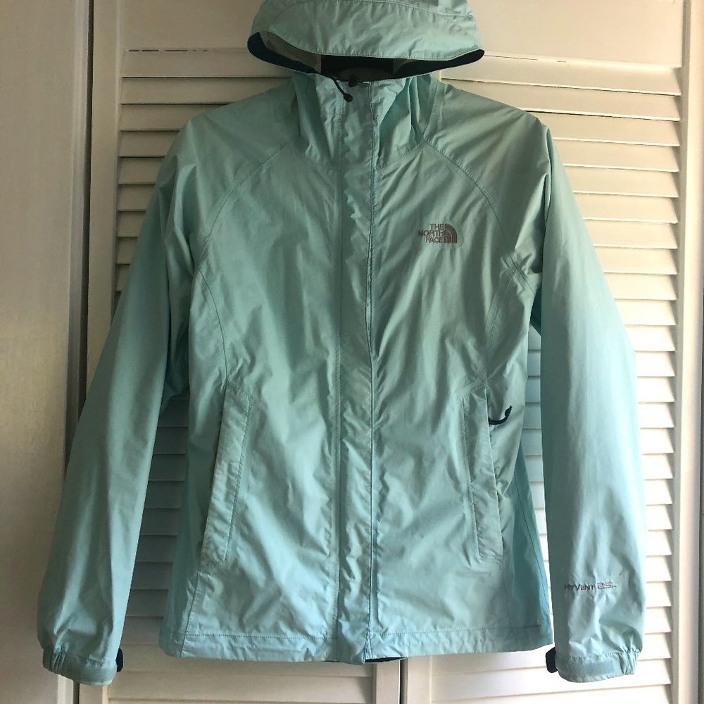 North Face Robin's Egg Blue Venture Rain Jacket